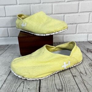 OTZ Cork Lite Women 36 Shoes Lime Green Canvas Linen Comfort Loafers Flats US 6